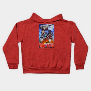 Wolfman Vs. Godzilla Poster Kids Hoodie